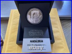 2021 Niue Star Wars The Mandalorian 1 oz Silver Proof Coin-limited To 5,000