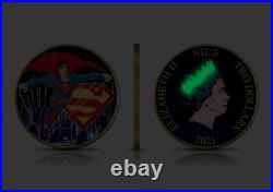 2021 Niue Superman Glowing Kryptonite Crown Edition 1 oz Silver Coin 250 made