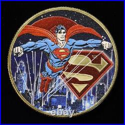 2021 Niue Superman Kryptonite Crown Edition 1 oz Silver Coin Glow in the Dark