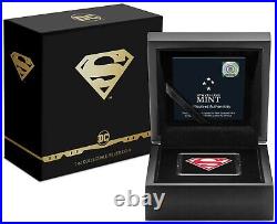 2021 Niue Superman Shield Coin Logo Shaped Colorized 1 oz. 999 Silver in box/coa