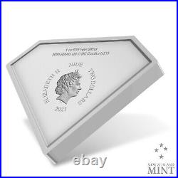 2021 Niue Superman Shield Coin Logo Shaped Colorized 1 oz. 999 Silver in box/coa