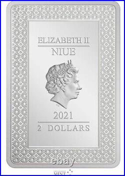 2021 Niue Tarot Card The Emperor 1 oz. 999 Silver Proof Coin Only, 2000 Minted