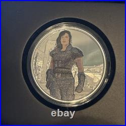 2021 Niue The Mandalorian Cara Dune 1 oz Proof Colorized Silver Coin in OGP! NEW