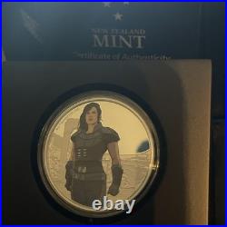 2021 Niue The Mandalorian Cara Dune 1 oz Proof Colorized Silver Coin in OGP! NEW