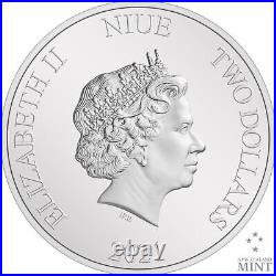 2021 Niue The Mandalorian Grogu The Child 1oz Colorized Silver Coin PF 70