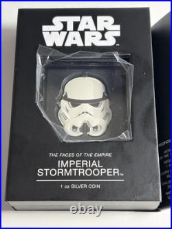 2021 Star Wars Colorized Imperial Stormtrooper 1 oz Silver Coin OGP NZ Mint WoW