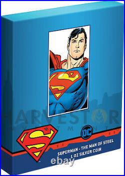 2021 Superman The Man Of Steel 1 Oz. Silver Coin Ogp Coa Superman #204