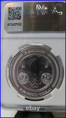 2021 TOKELAU Chronos Clock Time Silver 1oz NGC MS69. Low Population Graded 2021 TOKELAU Chronos Clock Time Silver 1oz NGC MS69. Low Population Graded