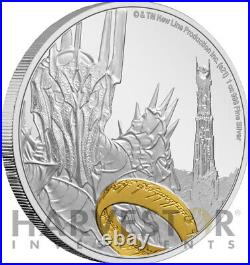2021 The Lord Of The Rings Sauron 1 Oz. Silver Coin Ogp Coa