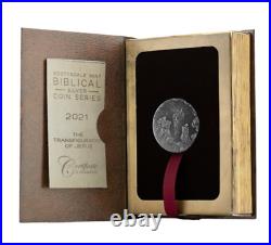2021 Transfiguration of Jesus Niue 2 oz antiqued silver coin OGP-scottsdale mint