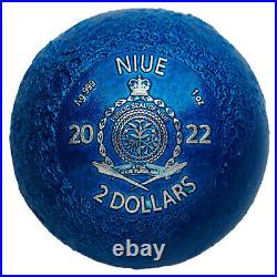 2022 1 oz Niue Silver 40th Anniversary E. T. Moon Sphere Coin