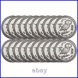 2022 1 oz Niue Silver Athena Owl Stackable Coin (BU Lof of 20)