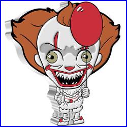 2022 1 oz Niue Silver Chibi Horror Pennywise Shaped Coin