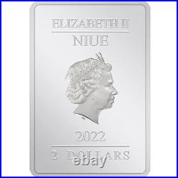 2022 1 oz Niue Silver The Two Towers Movie Poster Coin