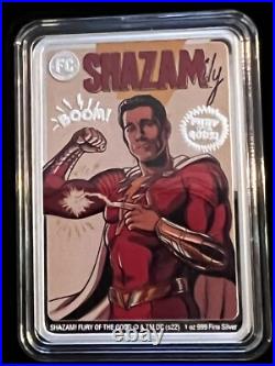 2022 1oz FINE SILVER PROOF COLORIZED COIN. DC/WB- SHAZAM! FURY OF THE GODS 2022 1oz FINE SILVER PROOF COLORIZED COIN. DC/WB- SHAZAM! FURY OF THE GODS