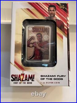 2022 1oz FINE SILVER PROOF COLORIZED COIN. DC/WB- SHAZAM! FURY OF THE GODS