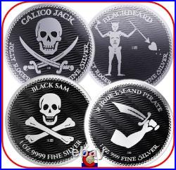 2022 2023 2024 2025 Jolly Roger Pirate Series (4) 1 oz Silver BU Coins 2022 2023 2024 2025 Jolly Roger Pirate Series (4) 1 oz Silver BU Coins