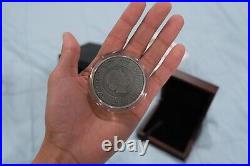 2022 2 OZ Antique Niue Silver Pearl and Dragon Coin Complete Packaging