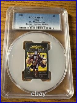 2022 $2 Pcgs Ms70 Niue The Mandalorian Poster-antique Finish 2022 $2 Pcgs Ms70 Niue The Mandalorian Poster-antique Finish