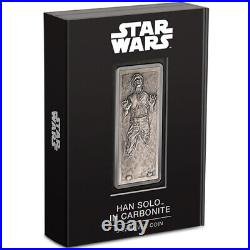 2022 3 oz Antique Niue Silver Han Solo in Carbonite Coin Mintage of 5,000