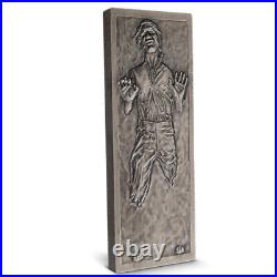 2022 3 oz Antique Niue Silver Han Solo in Carbonite Coin Mintage of 5,000