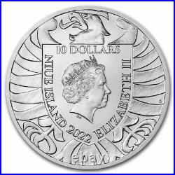 2022 5 Oz Silver $10 Niue Czech Lion BU Coin