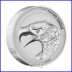 2022 Australia 2 oz Silver Wedge-Tailed Eagle Piedfort Enhanced Reverse Pro