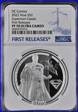 2022 DC Comics Superman Classic 1 Oz. Silver Coin Ngc Pf70 First Releases