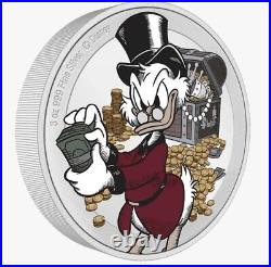 2022 Disney Scrooge McDuck 75th Anniversary 3oz Silver Coin
