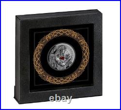 2022 Freya Goddesses of Love 2 oz Black Proof. 999 Silver Coin 5$ Niue Mint 500