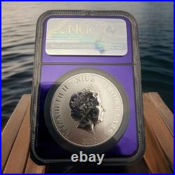 2022 Lincoln Memorial 1oz. 999 Silver Coin Niue $2 Graded MS 69 NGC Purple Core
