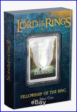 2022 Lord of the Rings Fellowship of the Ring Colorized 1oz. 999 Silver Bar Coin