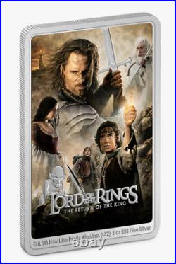 2022 Lord of the Rings THE RETURN OF THE KING Colorized 1oz. 999 Silver Bar