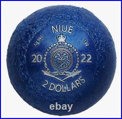 2022 NIUE 1oz Silver ET E. T. Bicycle Over The Moon Sphere Spherical Low COA # 4