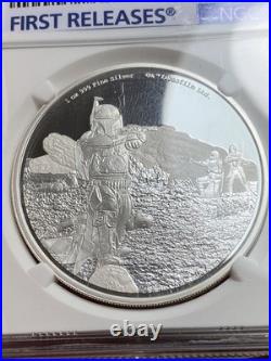 2022 NIUE $2 STAR WARS MANDALORIAN CLASSIC BOBA FETT NGC PF70 UC FR 1 oz Silver