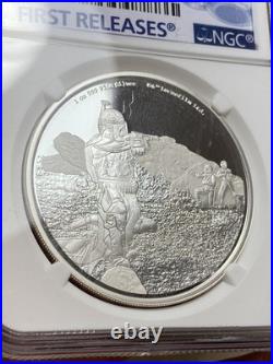 2022 NIUE $2 STAR WARS MANDALORIAN CLASSIC BOBA FETT NGC PF70 UC FR 1 oz Silver