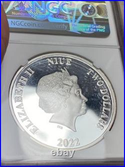 2022 NIUE $2 STAR WARS MANDALORIAN CLASSIC BOBA FETT NGC PF70 UC FR 1 oz Silver
