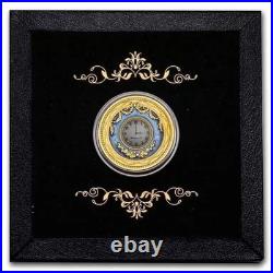 2022 NIUE Faberge Art Blue Table Clock Coin Colorized 1 oz. 999 Silver Box/COA 2022 NIUE Faberge Art Blue Table Clock Coin Colorized 1 oz. 999 Silver Box/COA