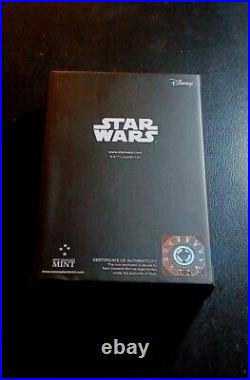 2022 NIUE STAR WARS HAN SOLO CARBONITE BAR 1 oz SILVER $2 PROOF COIN OGP