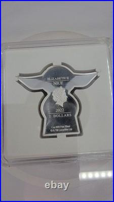 2022 NIUE S$2 YODA NGC PF70 Ultra Cameo, STAR WARS. 999 Silver