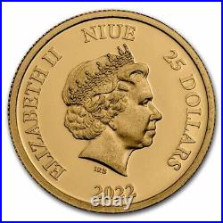 2022 Niue 1/4 oz Gold Coin $25 DC Classics BATMANT (Box & COA) SKU#264042