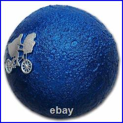 2022 Niue 1 oz Ag $2 E. T. Bicycle Over The Moon Spherical Coin SKU#260663