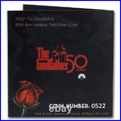 2022 Niue 1 oz Ag $2 The Godfather 50th Red Rose SKU#262000