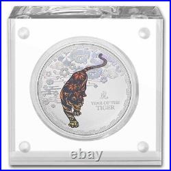 2022 Niue 1 oz Silver $2 Colorized Lunar Year of the Tiger SKU#236343