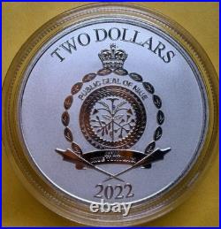 2022 Niue 1 oz Silver $2 Star Wars Grogu Baby Yoda BU Coin. 999 Fine IN Capsule