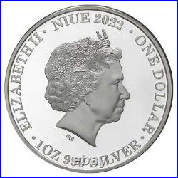 2022 Niue 1 oz Silver Tiger 888 Mintage