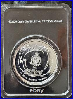 2022 Niue 1 oz Silver Yu-Gi-Oh! Game Flip Coin 25th Anniversary OGP