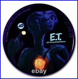 2022 Niue $2 E. T. UV Glow 1 oz Silver Proof In Acrylic Case RARE! 500 Minted