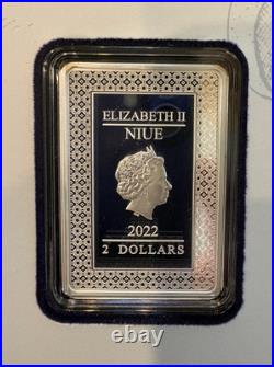 2022 Niue $2 The Lovers Tarot Cards Series Number 6 1 oz. 999 Fine Silver