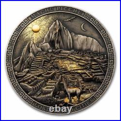 2022 Niue 2 oz Antique Silver Lost World Cities Machu Picchu